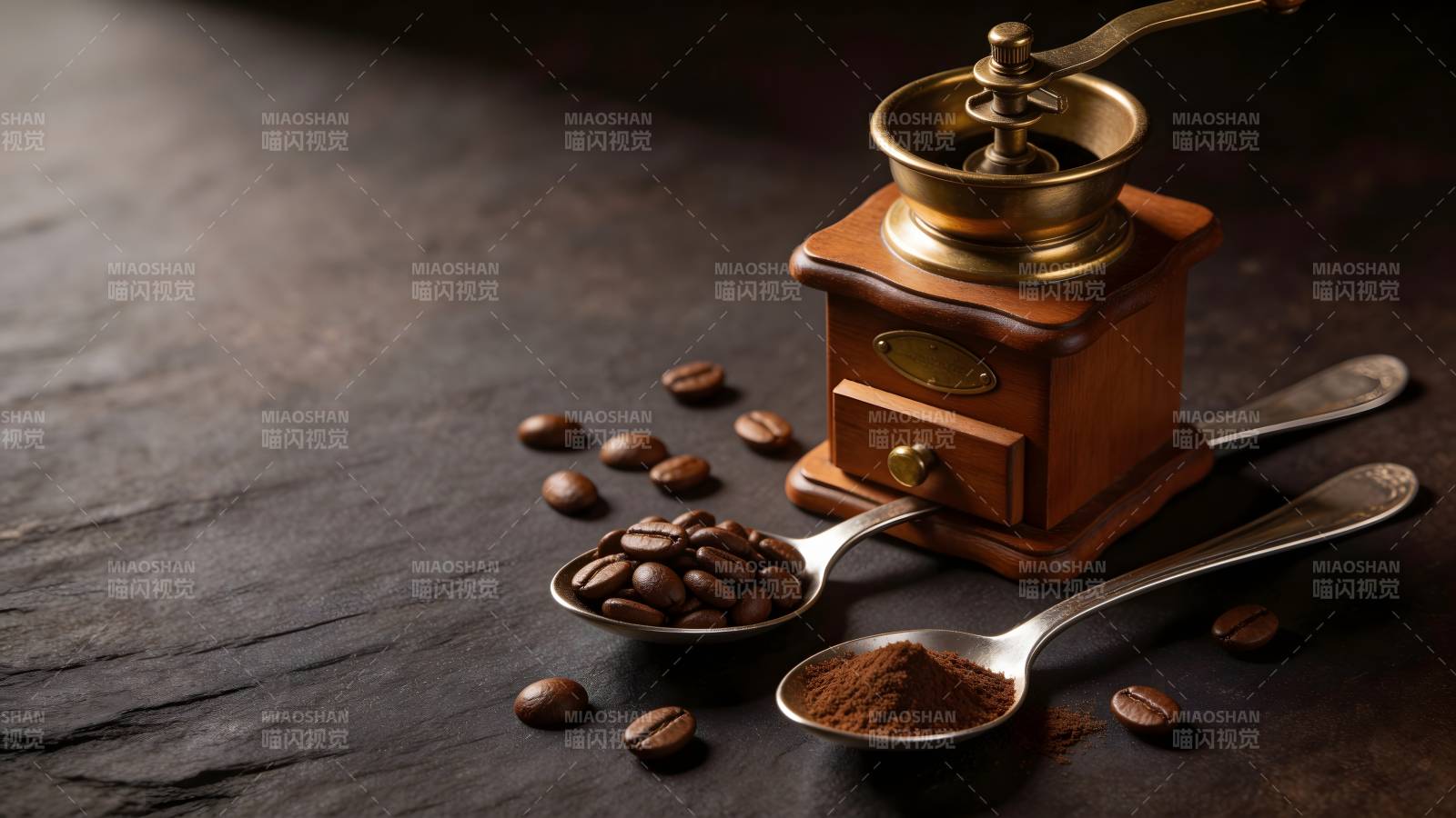 咖啡磨豆时光图片