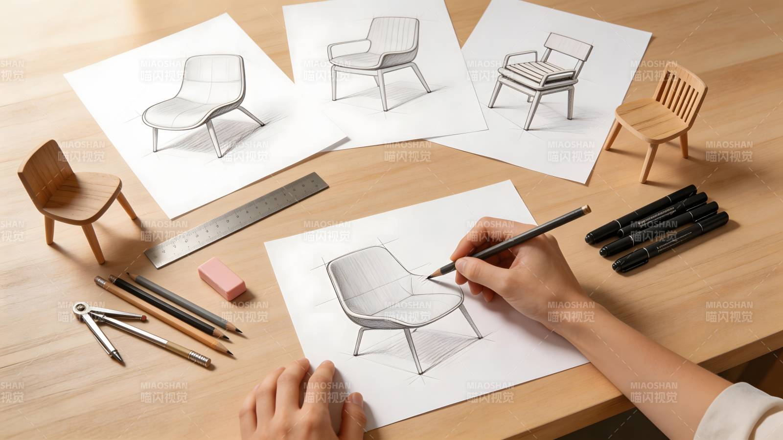手绘椅子设计图图片