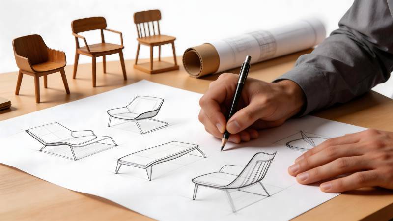 设计师手绘家具草图图片