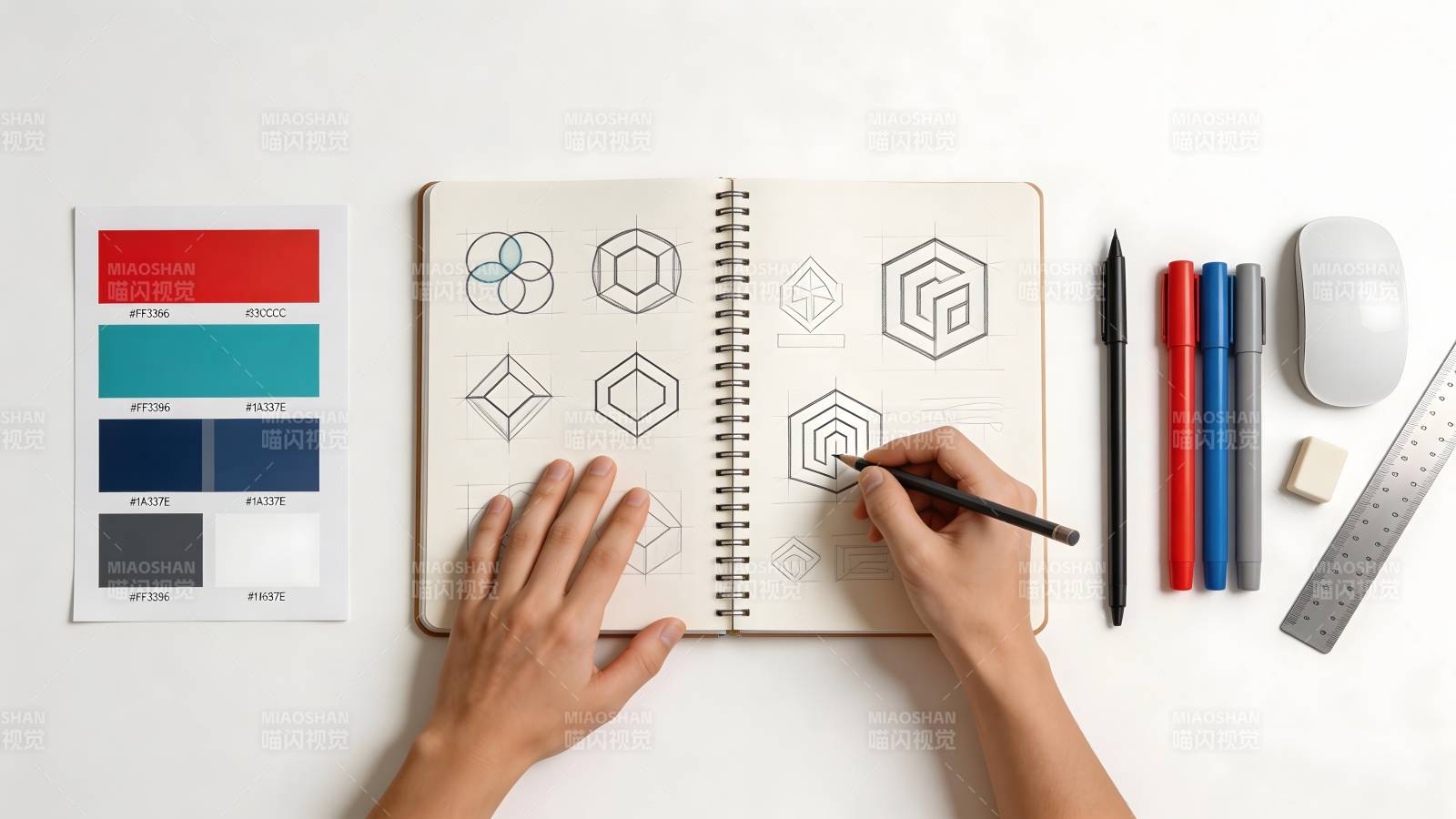 手绘几何图案设计图片