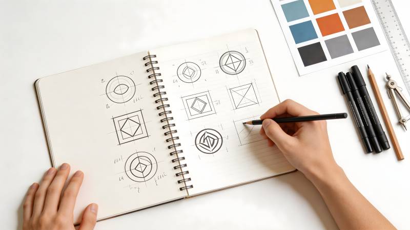 手绘几何图案设计图片