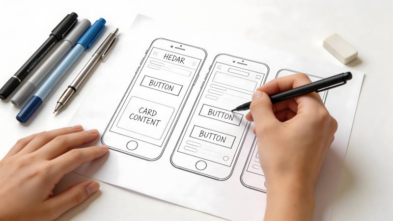 手机界面手绘设计图片