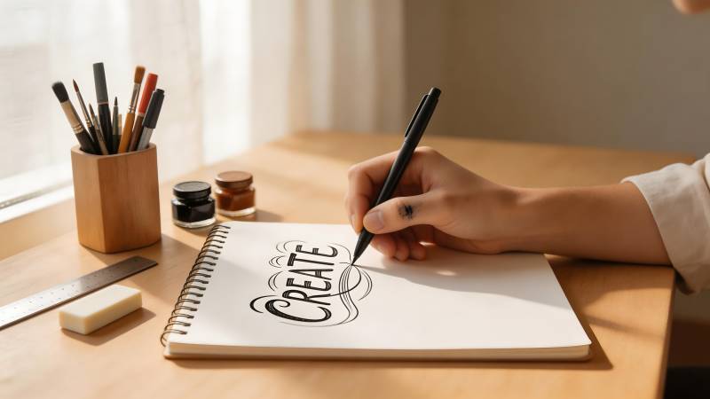 手绘 CREATE 字样图片