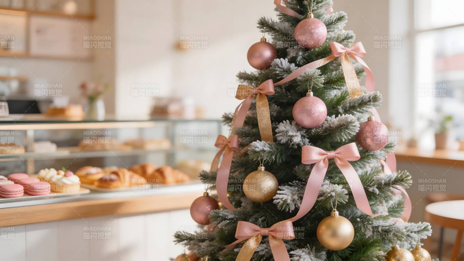 圣诞树与甜点屋图片