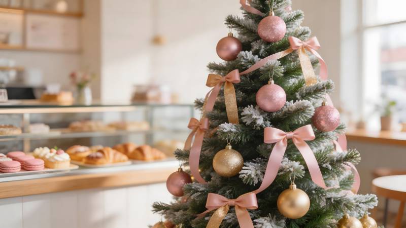 圣诞树与甜点屋图片