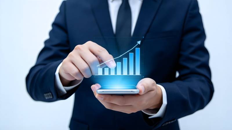 数据增长趋势图图片