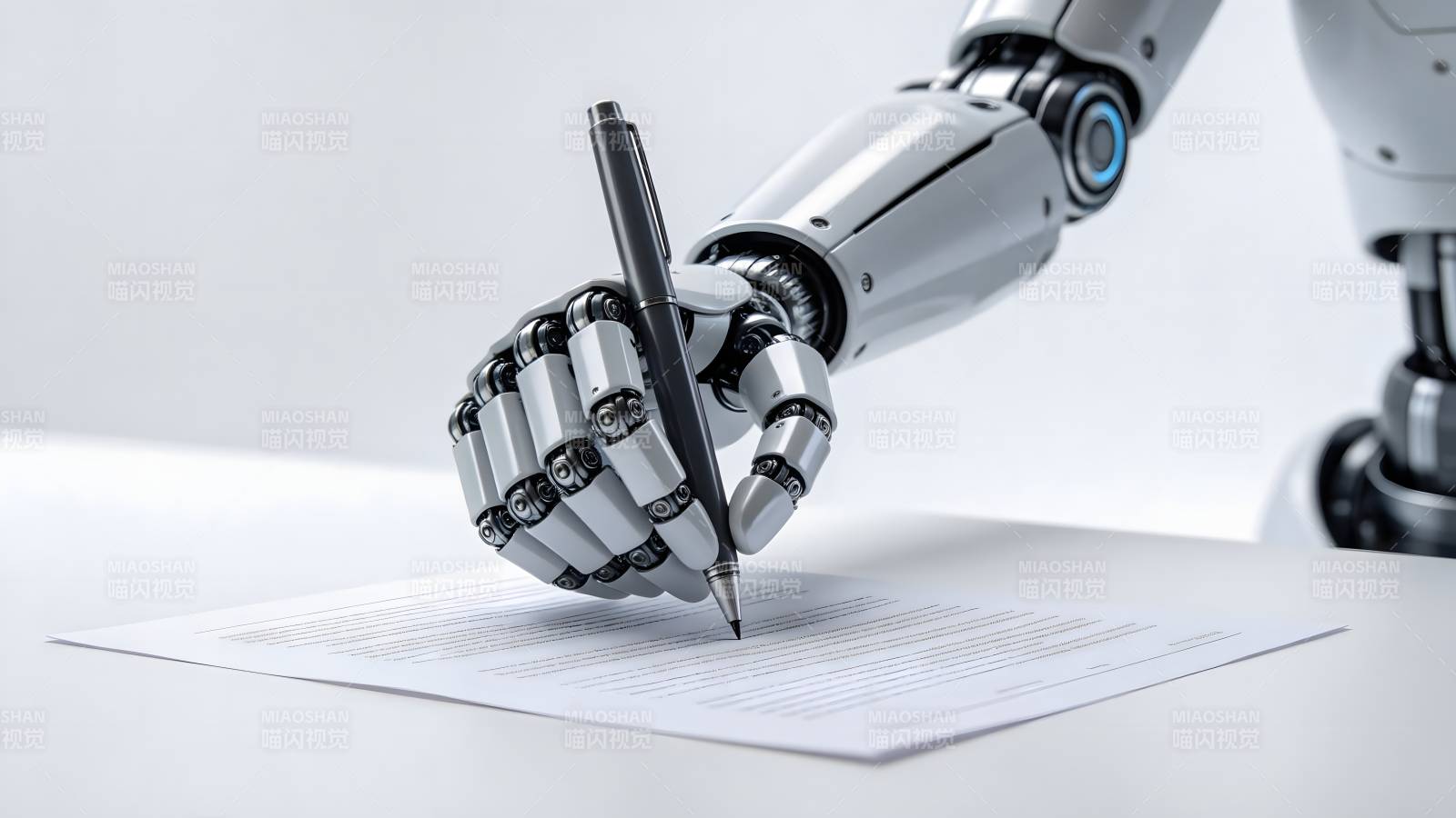机器人执笔书写图片