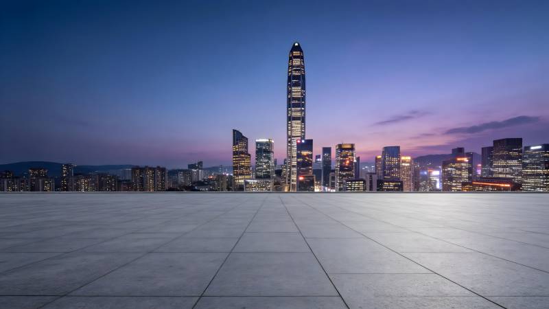 城市夜景天际线图片