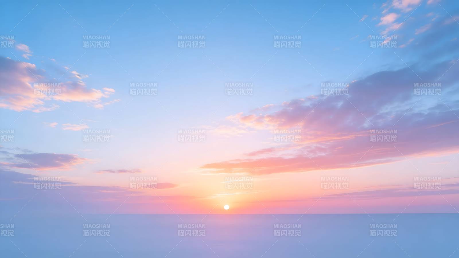 日出海天一色图片