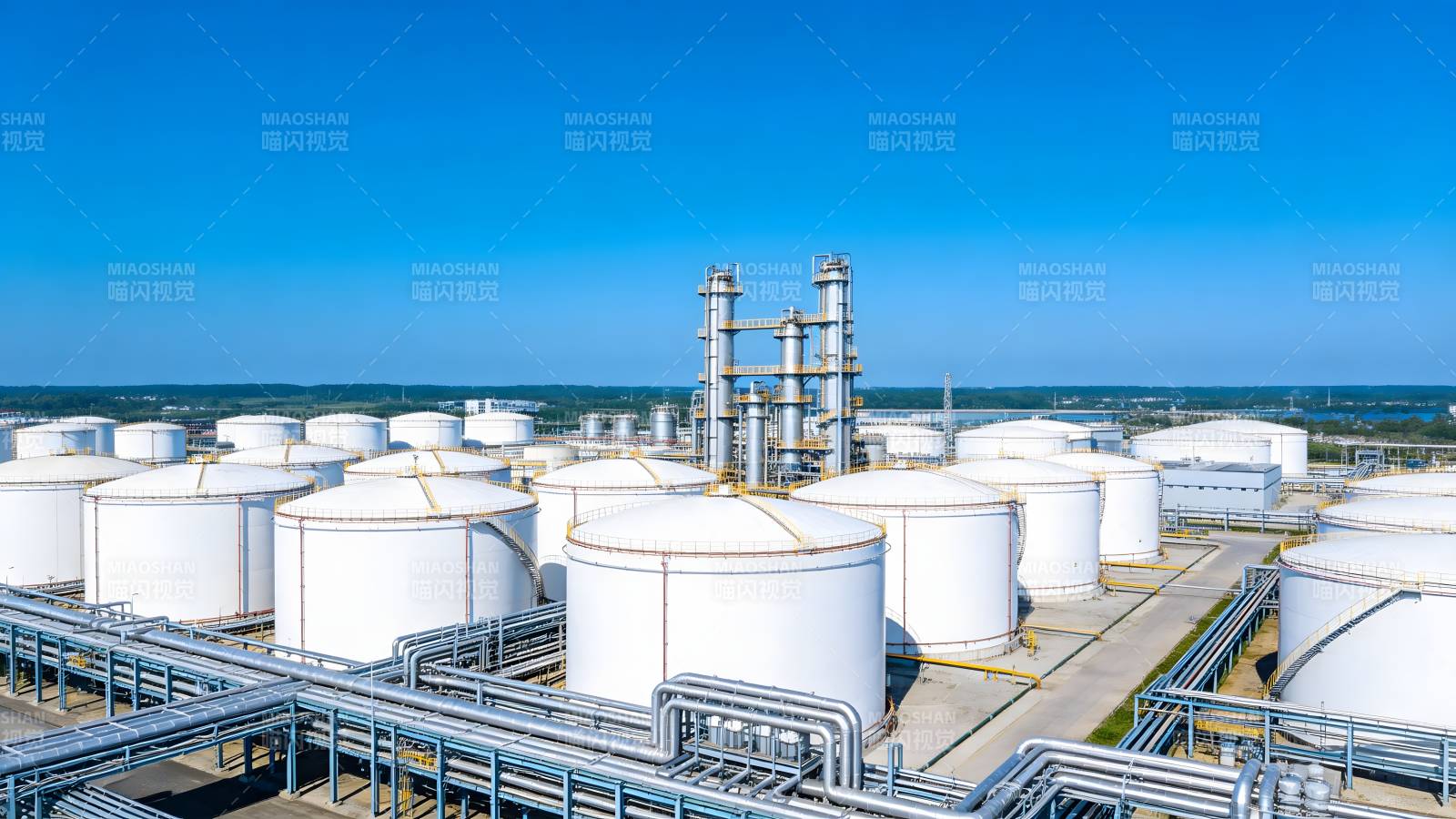 工业储罐区全景图片