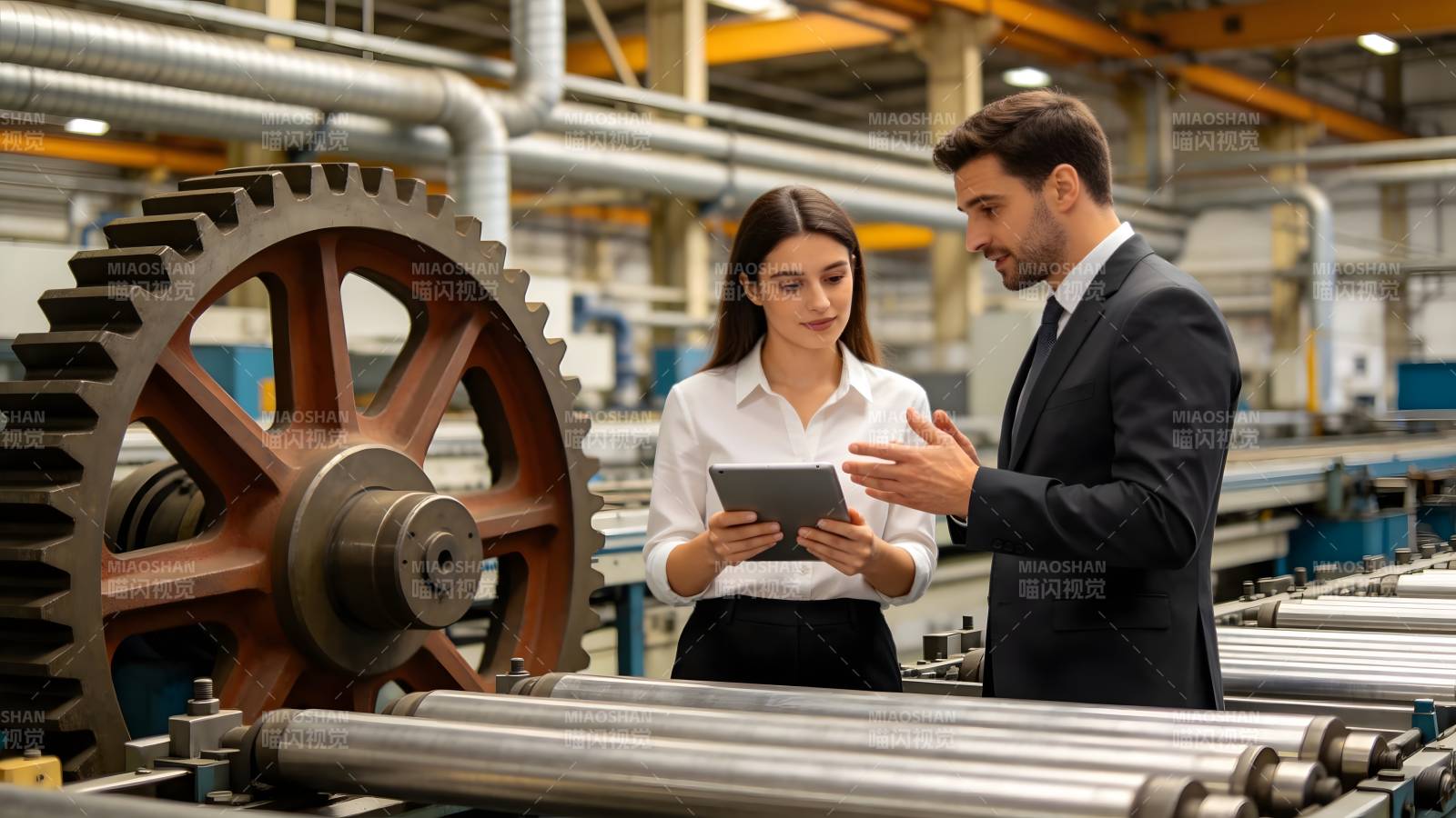 工厂里的技术交流图片