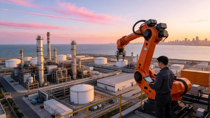 智能工厂晨曦图片