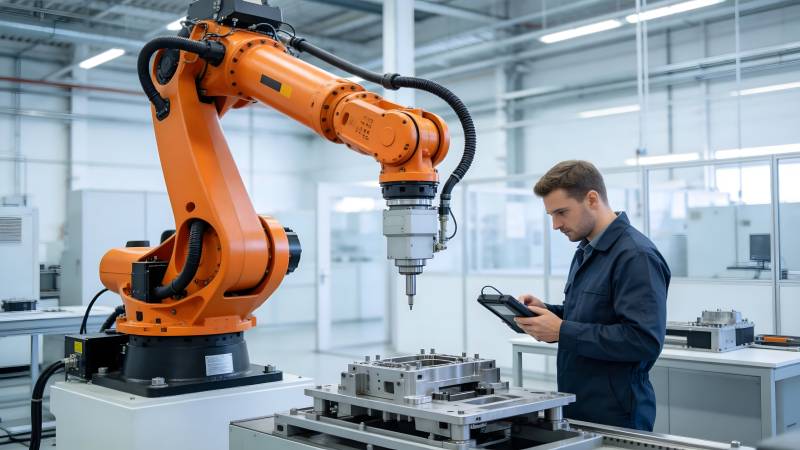 智能工厂机器人作业图片