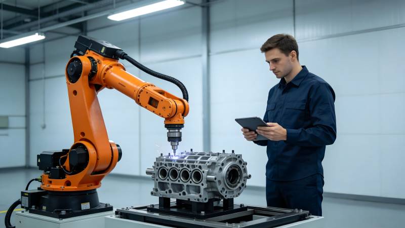 智能工厂机器人作业图片