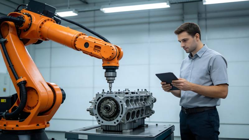 智能工厂机器人作业图片