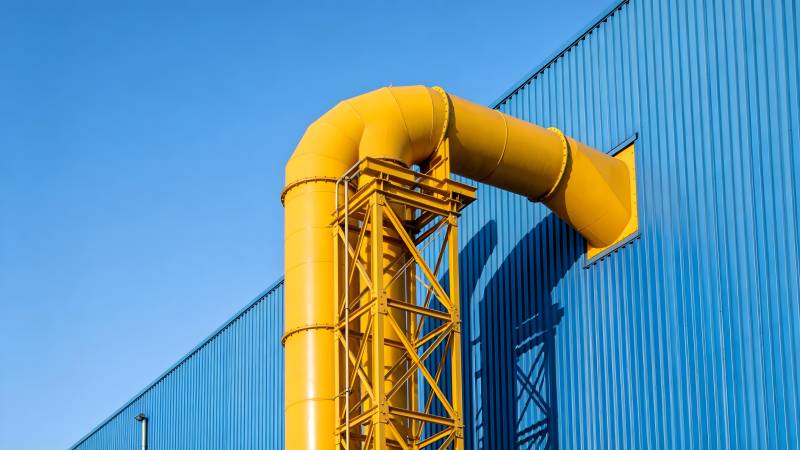 黄色管道工业风图片