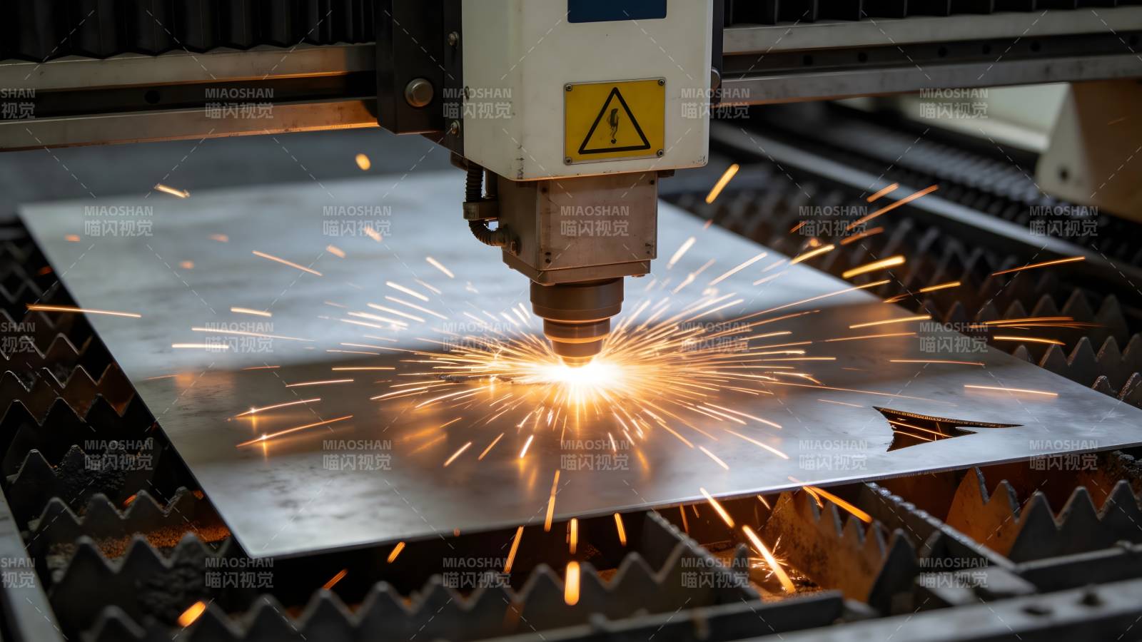 激光切割金属板图片