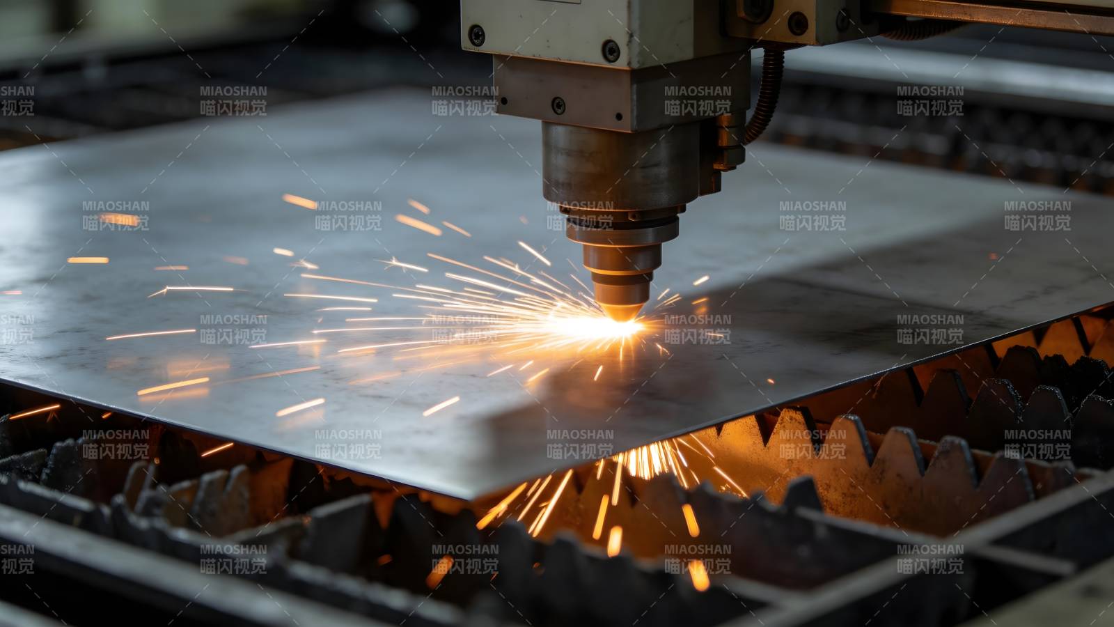 激光切割金属板图片