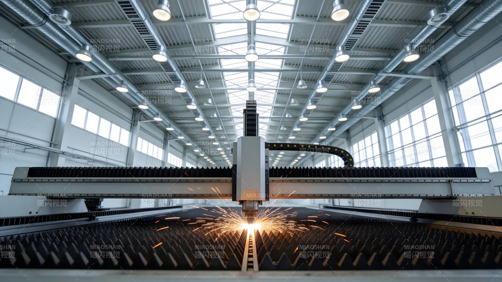 激光切割作业现场图片