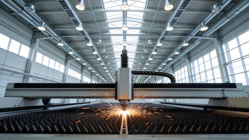 激光切割作业现场图片