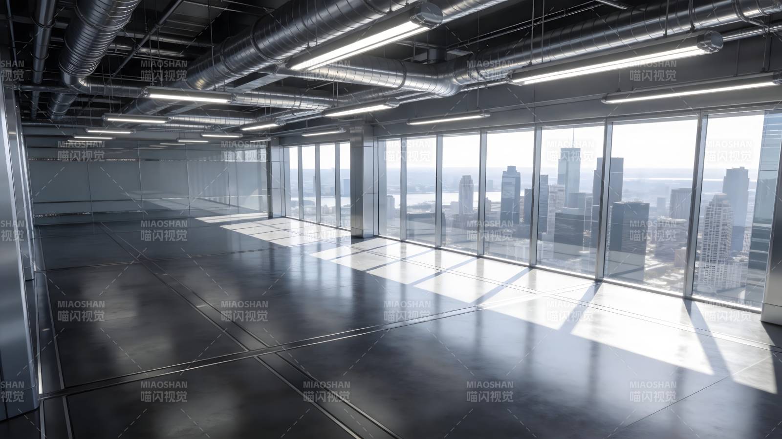 现代都市空旷办公室图片