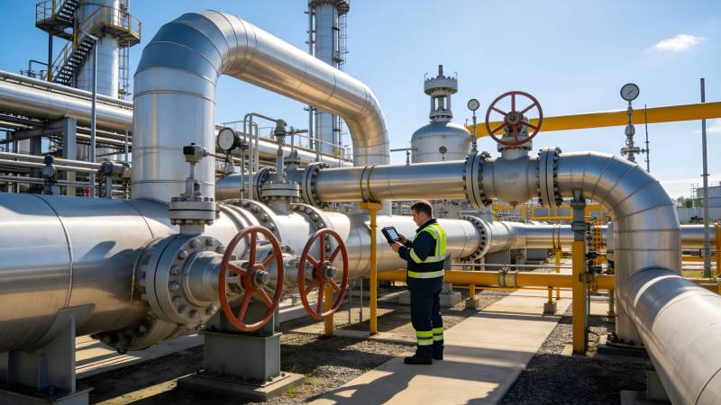 工业管道检修现场图片