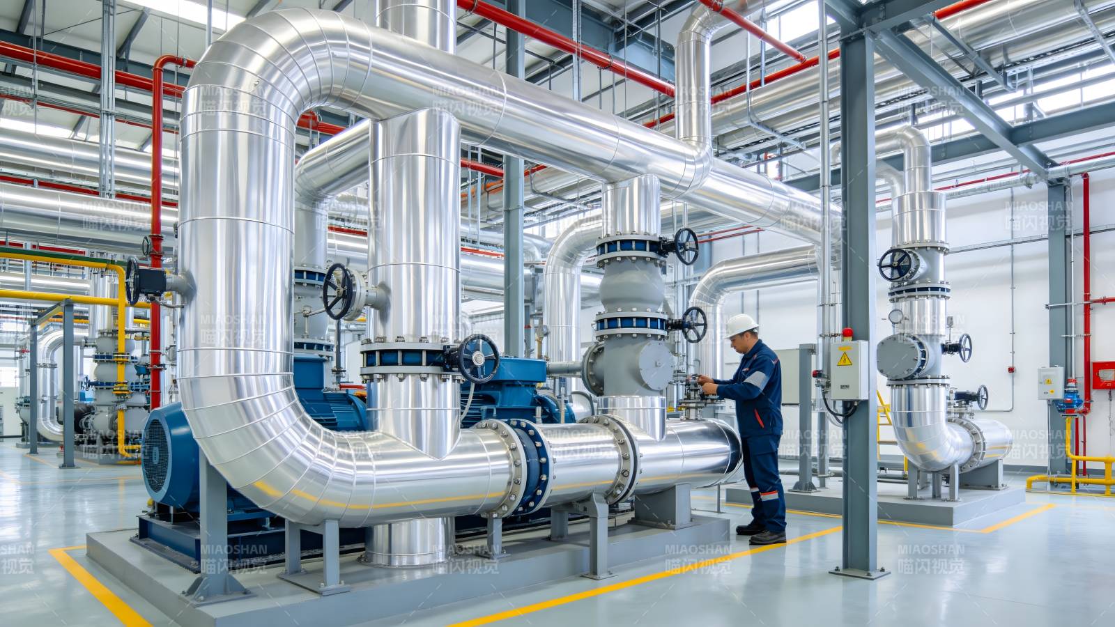 工业管道检修现场图片