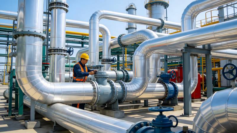 工业管道检修现场图片