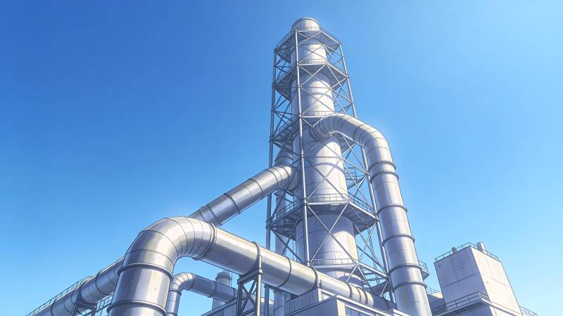 工业烟囱与管道图片