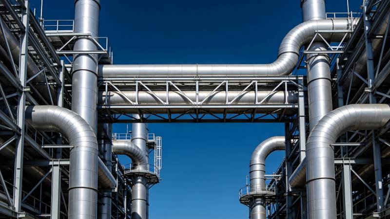 工业管道蓝天图片