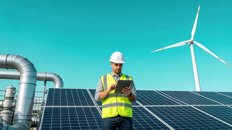 新能源工程师巡检图片