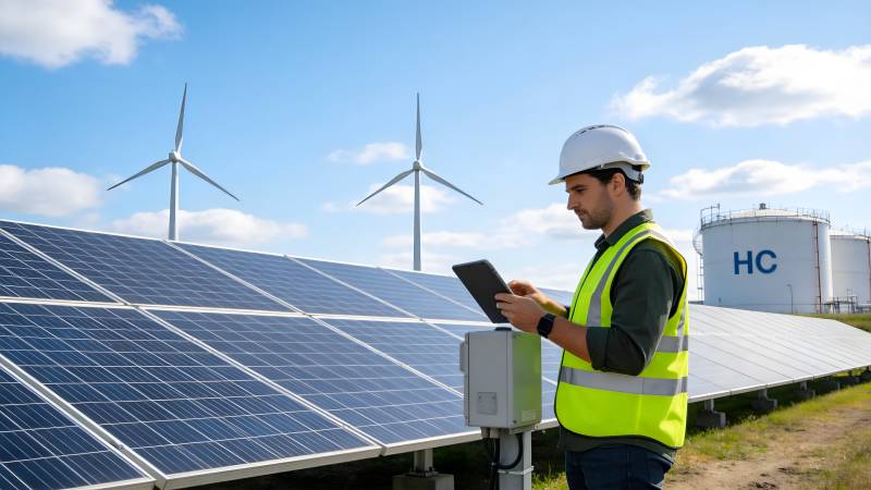 太阳能电站巡检图片