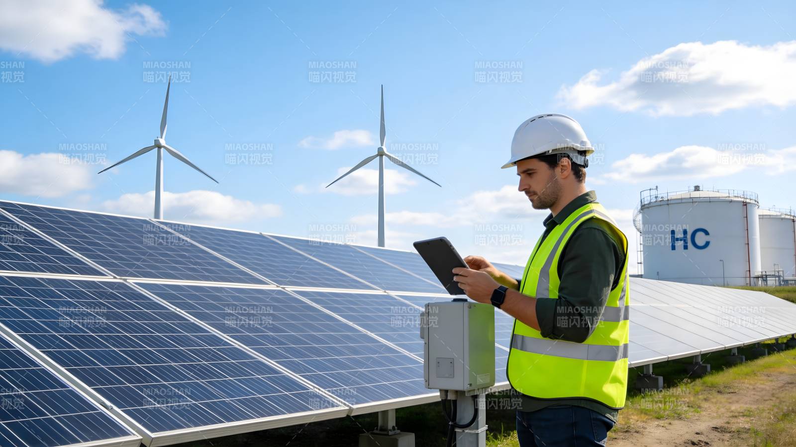 太阳能电站巡检图片