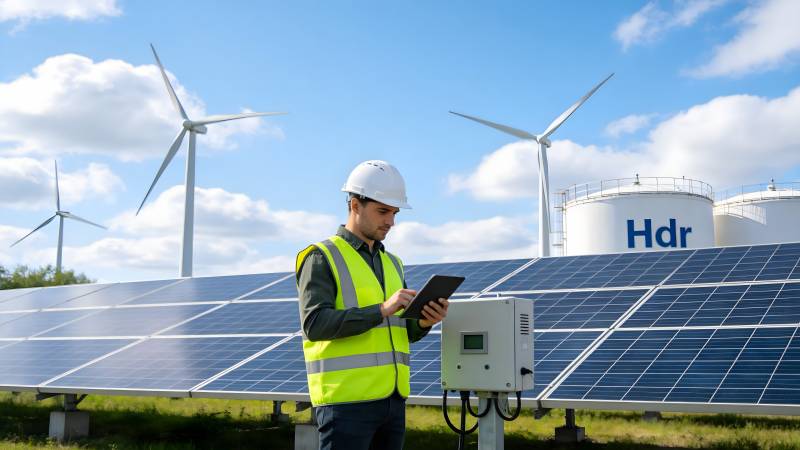 新能源工程师巡检图片