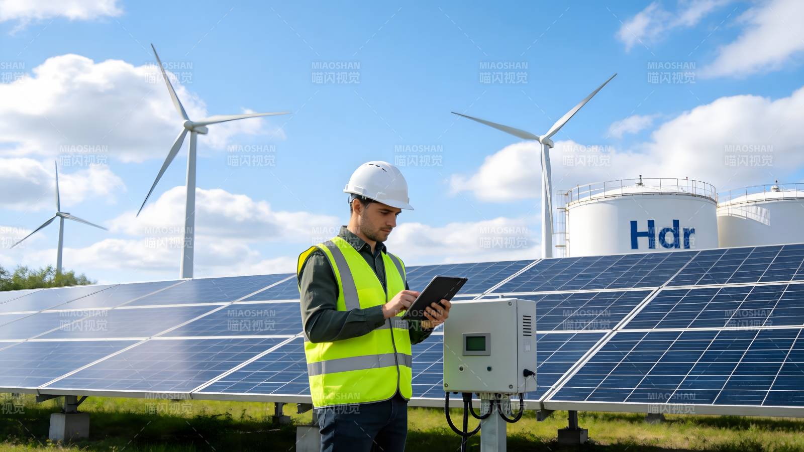 新能源工程师巡检图片
