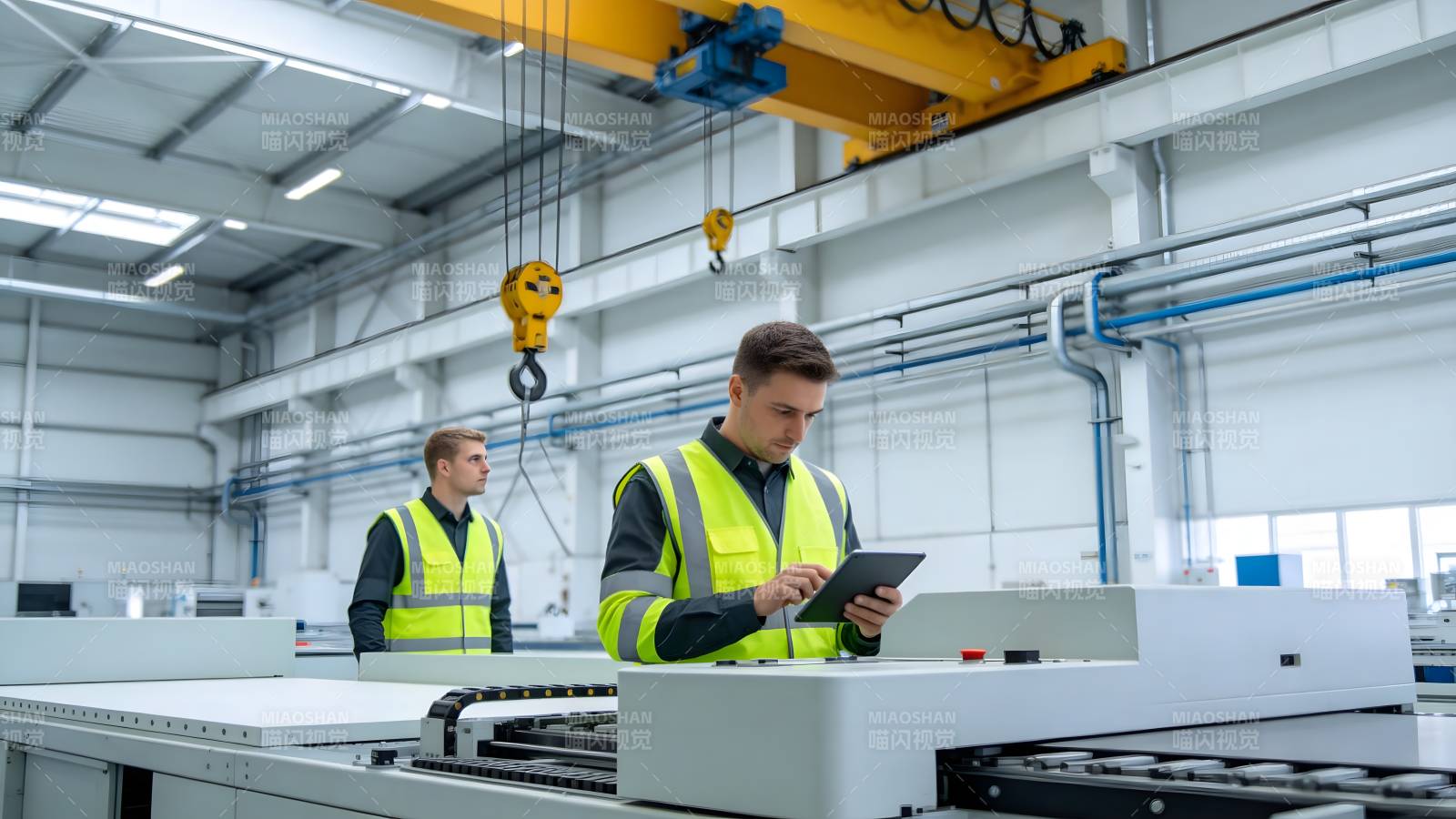 工厂工人操作设备图片