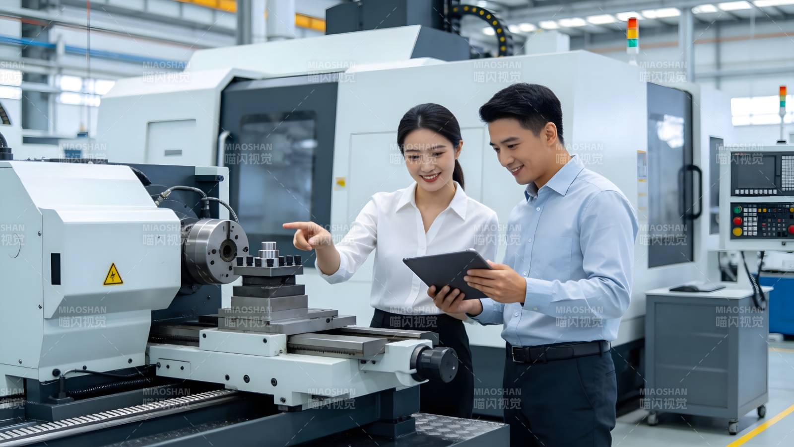 工厂技术员协作检查图片