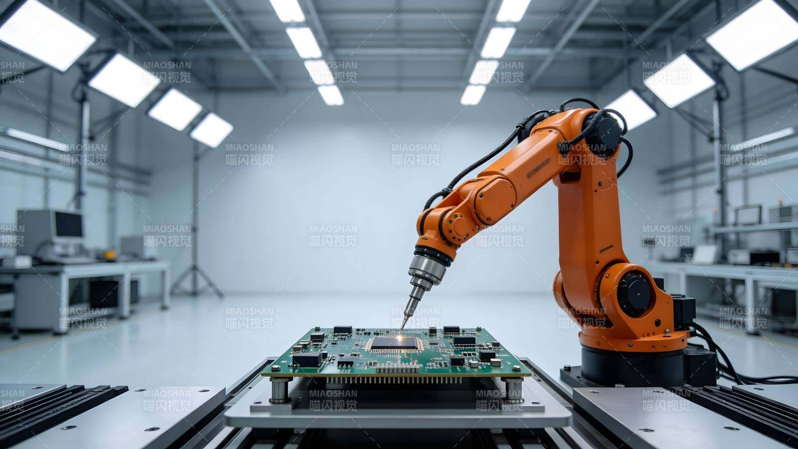智能机器人焊接电路板图片