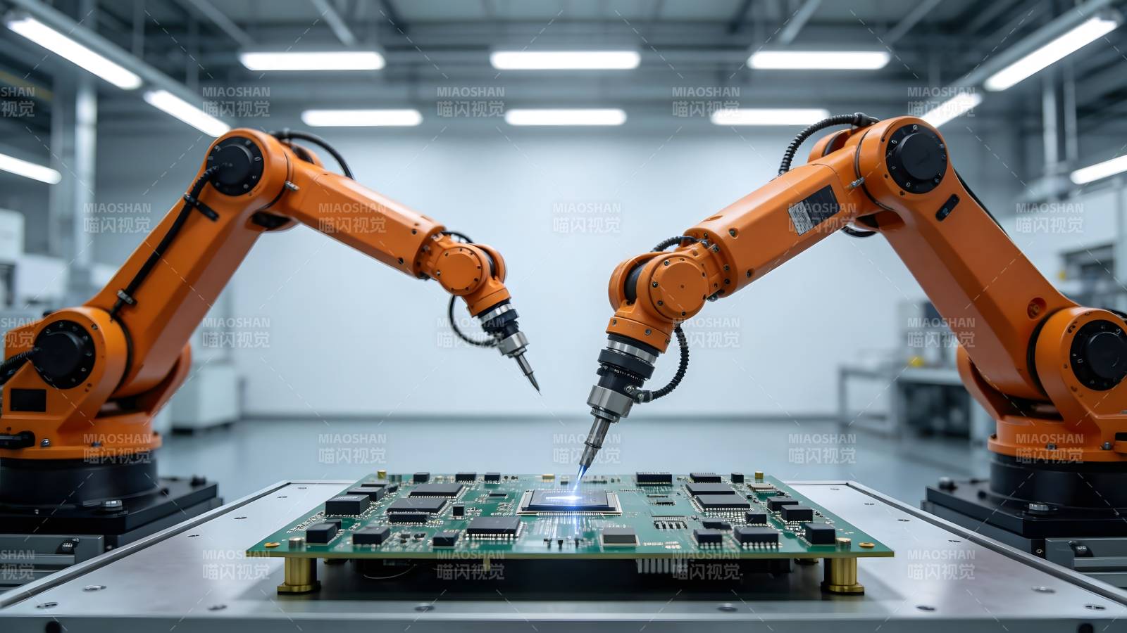 智能机器人焊接电路板图片