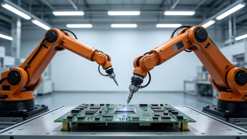 智能机器人焊接电路板图片