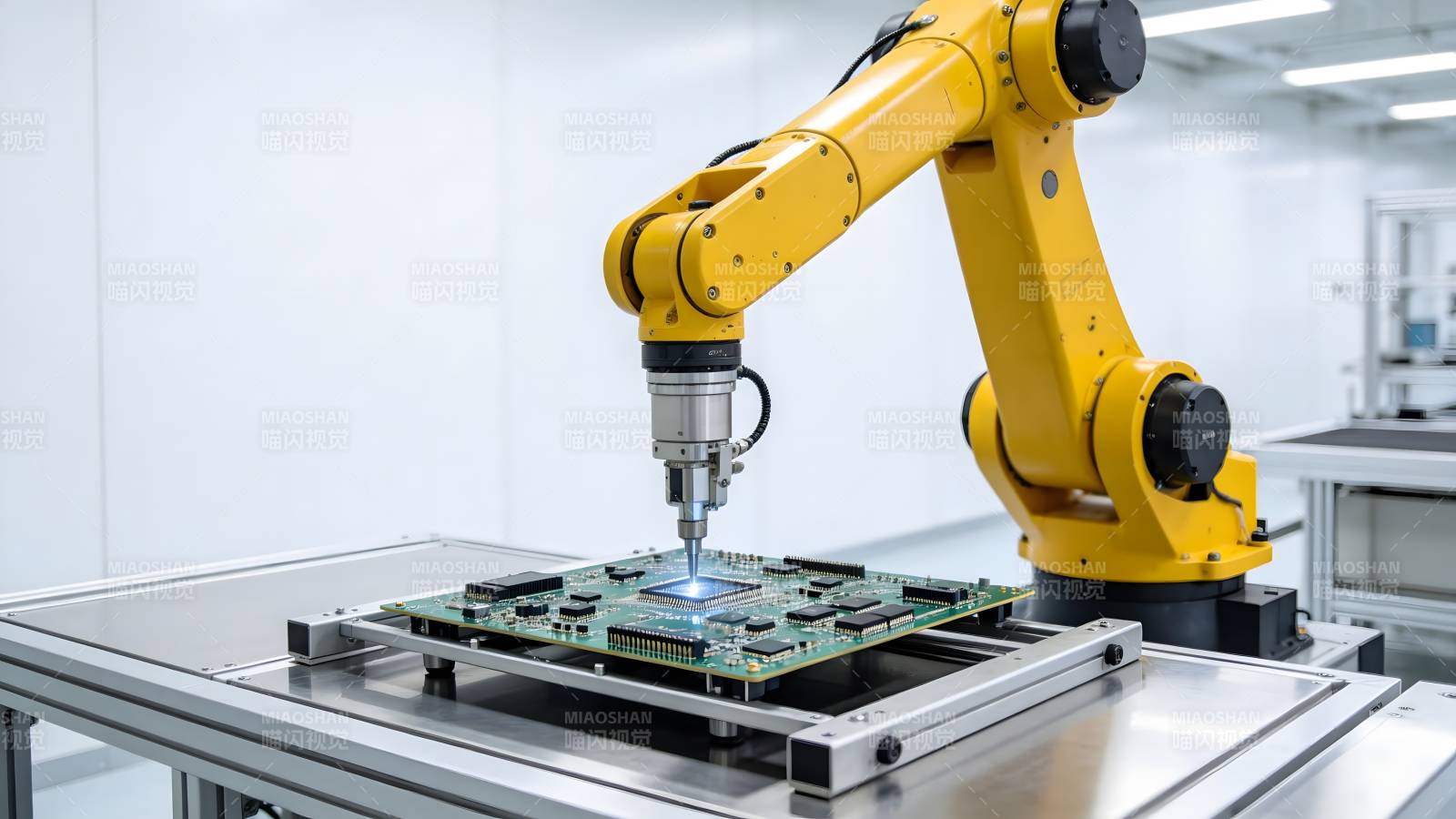 机械臂精准焊接电路板图片