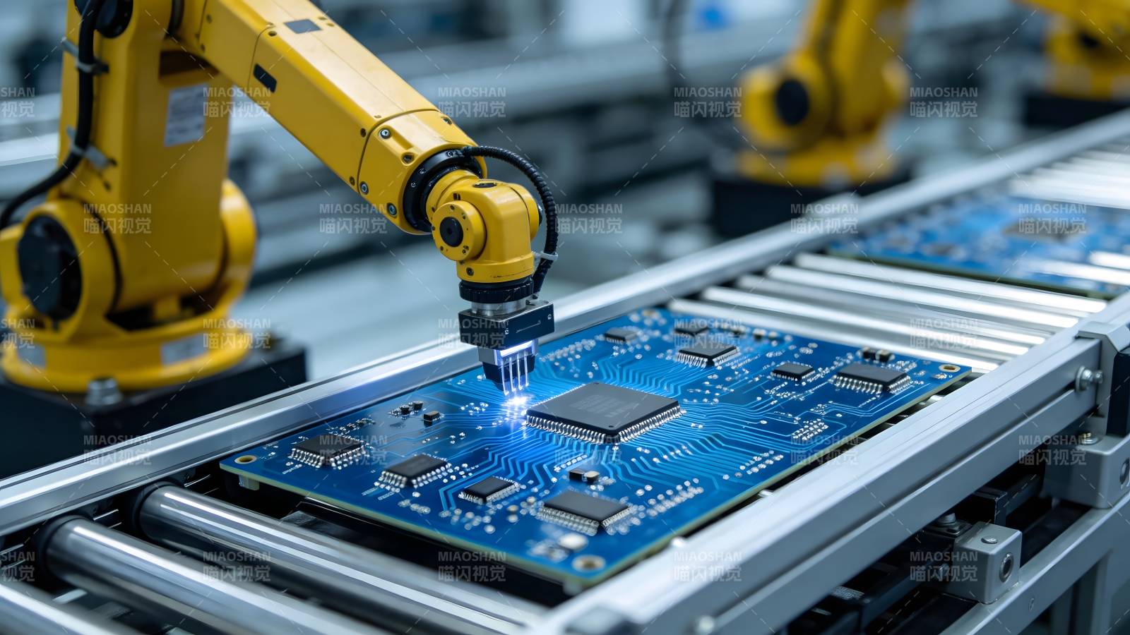 智能机器人焊接电路板图片