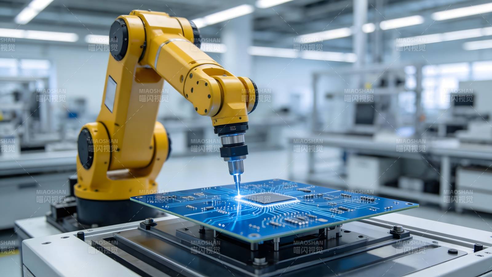 智能机器人焊接电路板图片
