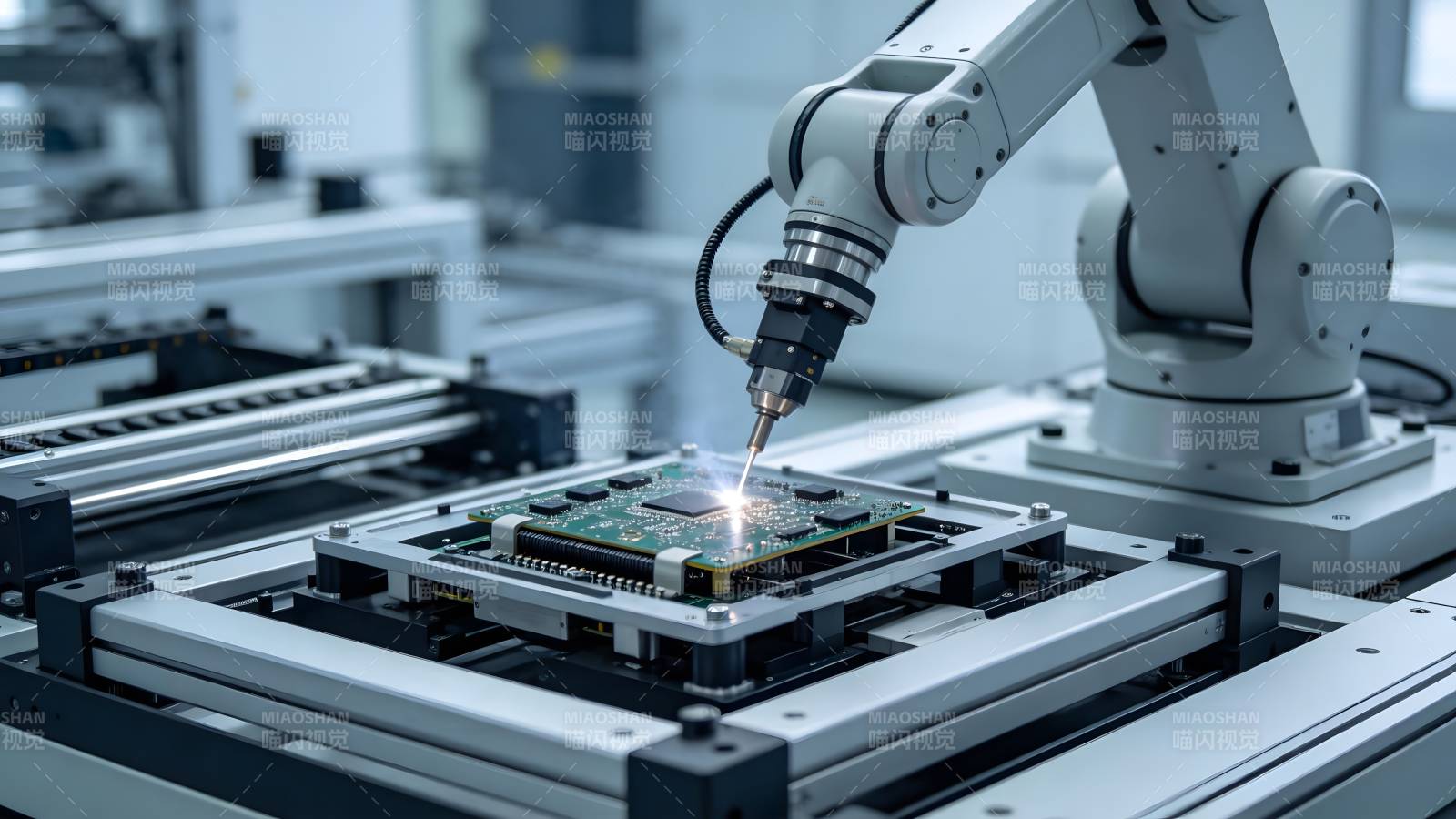 智能机器人焊接芯片图片