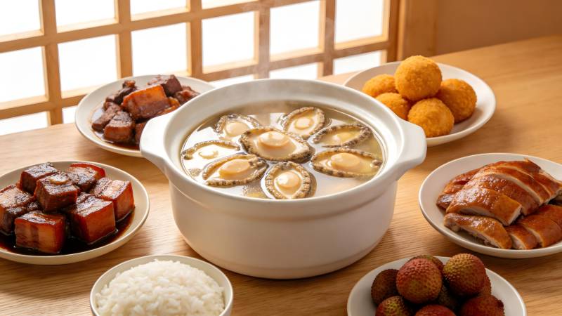 鲍鱼宴席盛宴图片