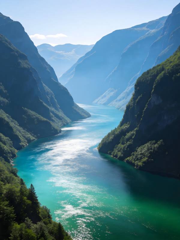 碧水穿峡 山色如画图片