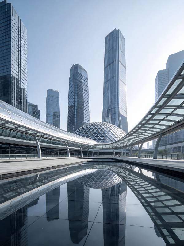 现代都市天际线图片