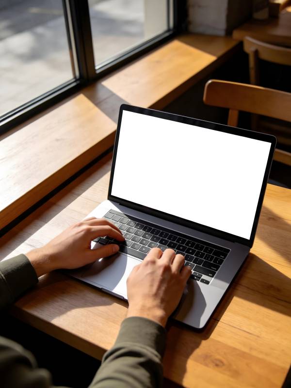 窗边办公 专注敲键图片