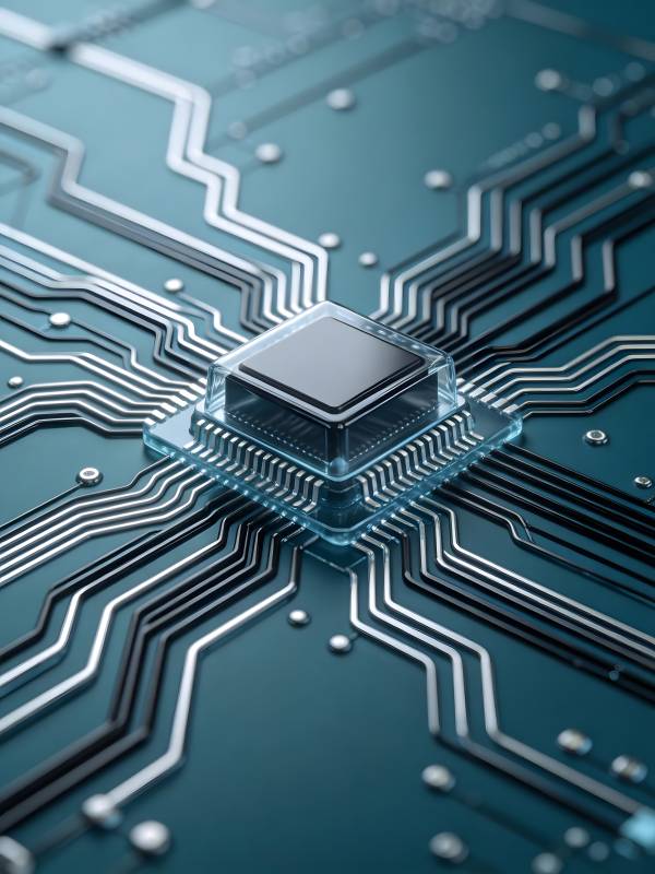 芯片电路特写图片