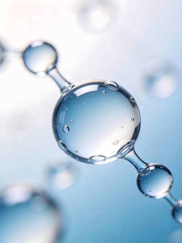 水分子结构特写图片